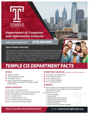 Flyer Design by meet007 for Temple University | Design: #16712046
