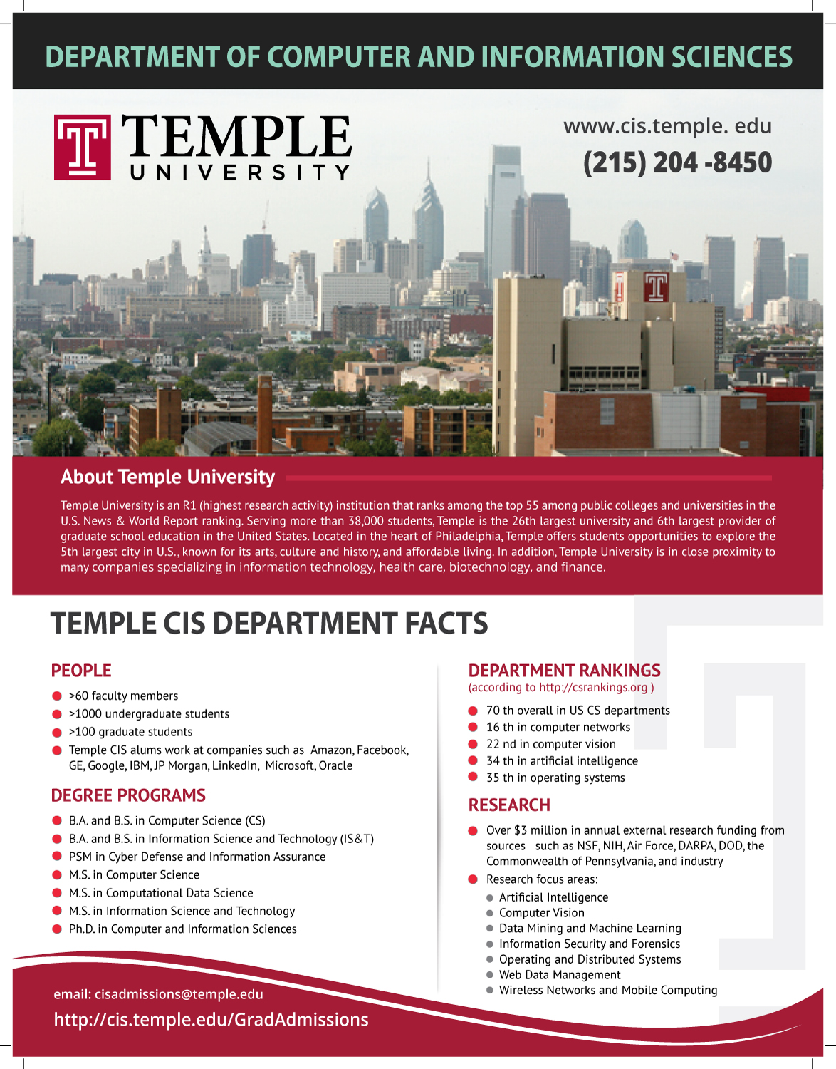 Flyer Design by meet007 for Temple University | Design #16715404