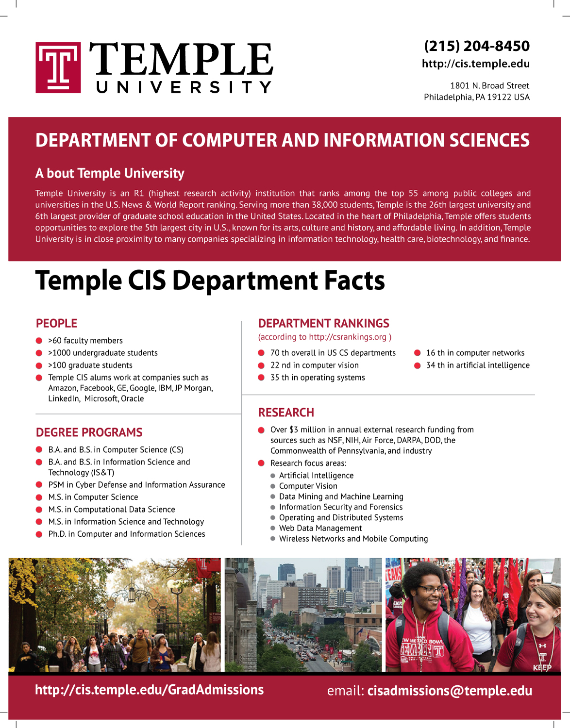 Flyer Design by meet007 for Temple University | Design #16716142