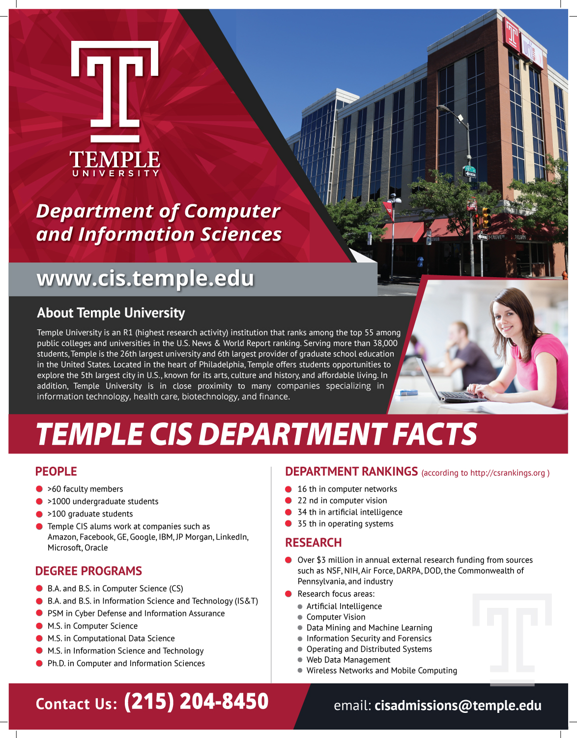 Flyer Design by meet007 for Temple University | Design #16782126