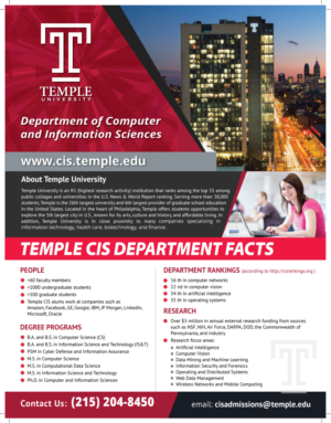 Flyer Design by meet007 for Temple University | Design: #16782137