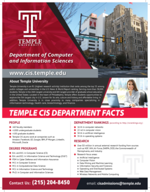 Flyer Design by meet007 for Temple University | Design: #16782775
