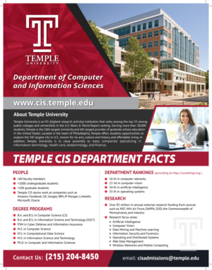 Temple CIS Informational Flyer | Diseño de Flyer por meet007