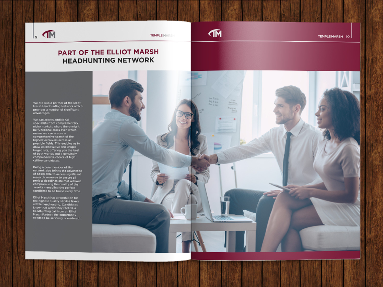 Broschüren-Design von pinterferenc86 für Elliot Marsh Headhunting Partners | Design #16722669