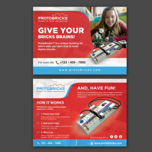 Postcard design for electronic tech toy at Chicago Toy Fair | Postcard Design by aspiremedia