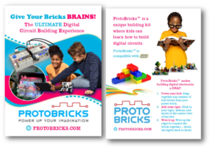 Postcard design for electronic tech toy at Chicago Toy Fair | Postcard Design by citygirl17
