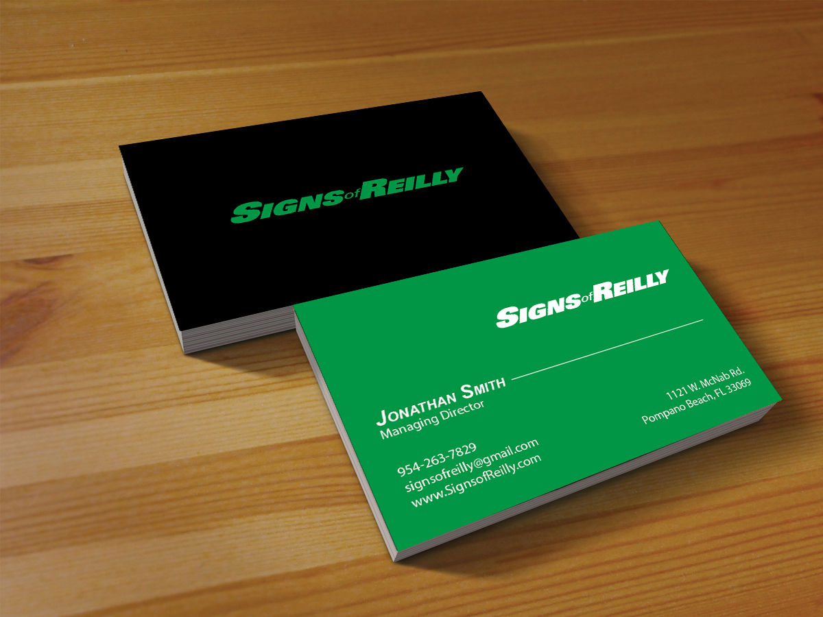 Business Card Design by Creations Box 2015 for Signs of Reilly | Design #16698075