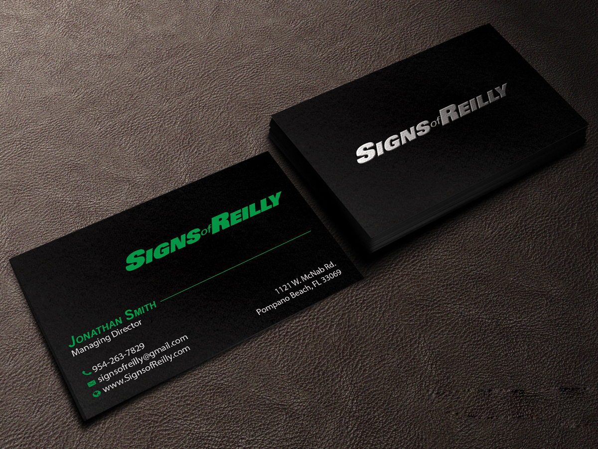 Business Card Design by Creations Box 2015 for Signs of Reilly | Design #16698085