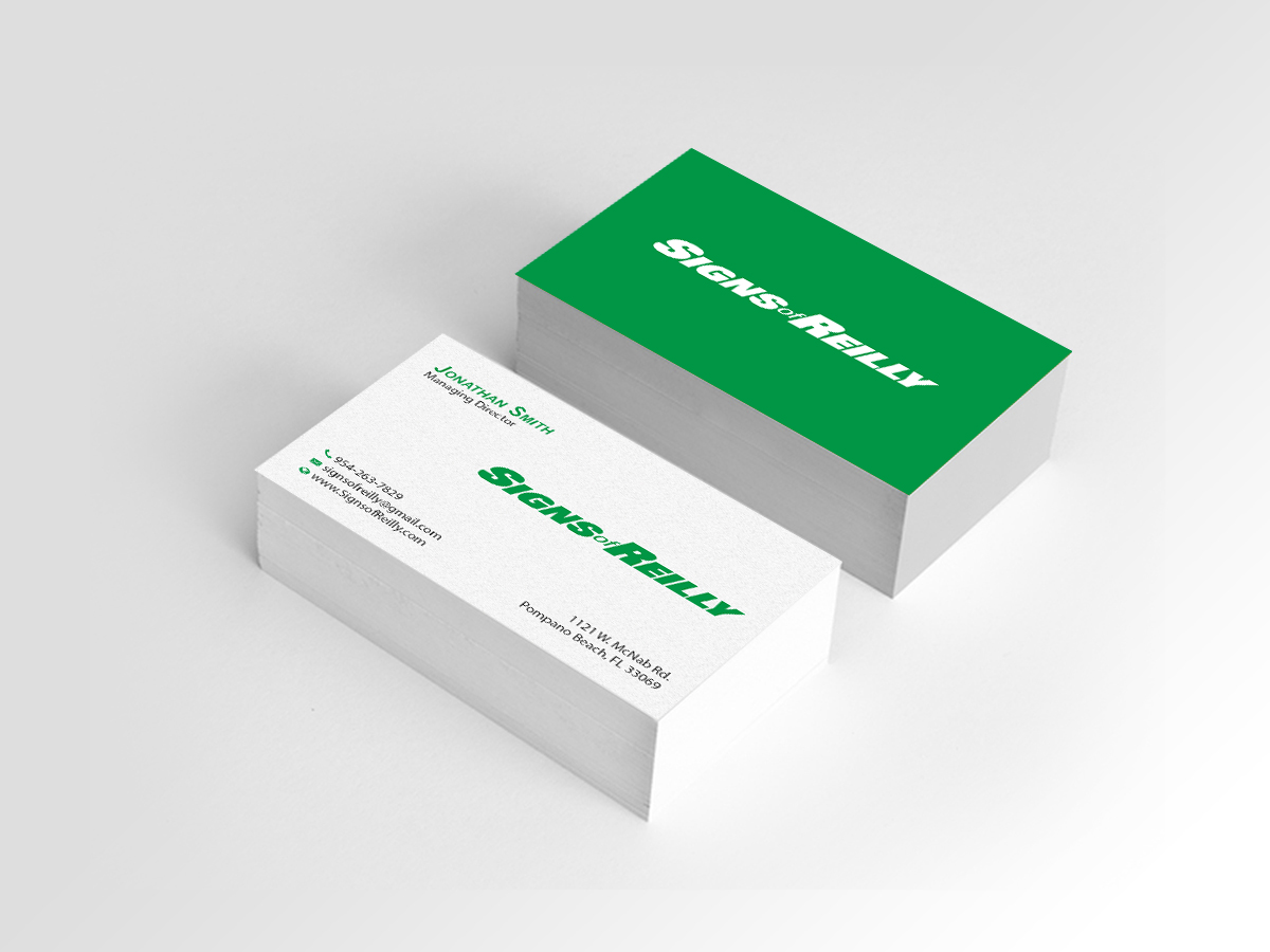Business Card Design by Creations Box 2015 for Signs of Reilly | Design #16698087