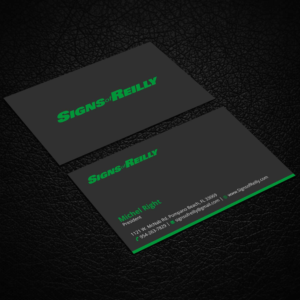 Business Card Design by Right_D for Signs of Reilly | Design: #16690780