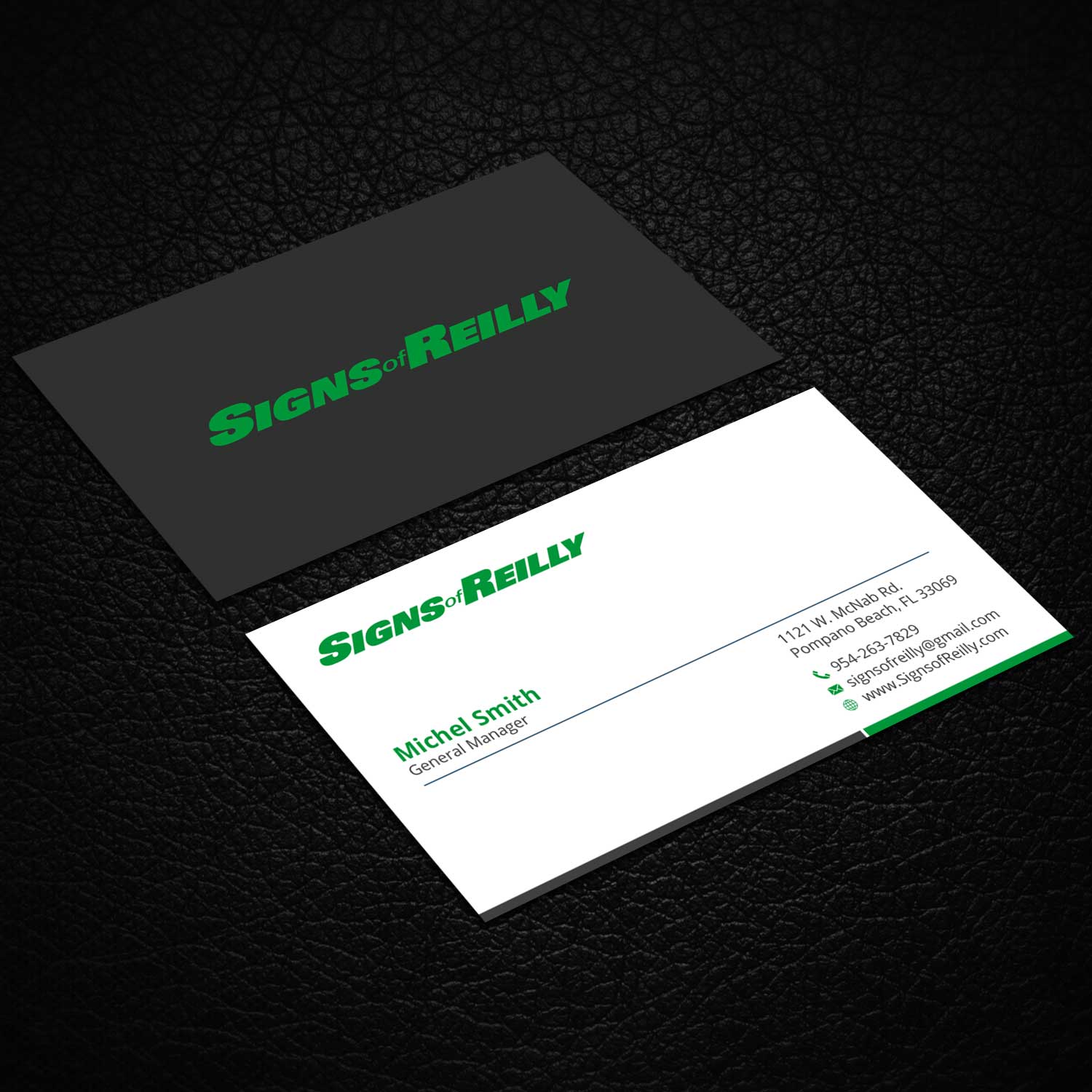 Business Card Design by Right_D for Signs of Reilly | Design #16691553