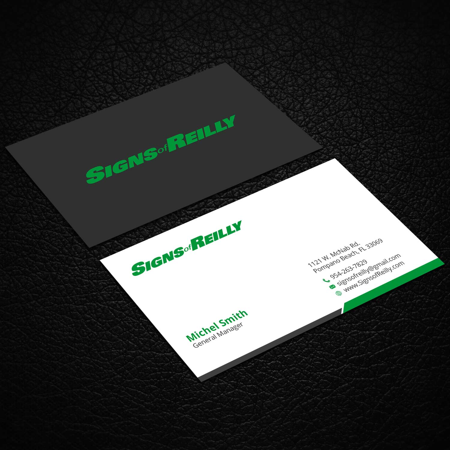 Business Card Design by Right_D for Signs of Reilly | Design #16691554