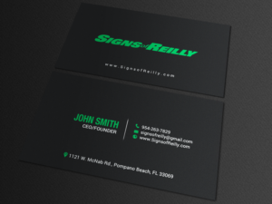 Business Card Design by chandrayaan.creative for Signs of Reilly | Design: #16695761