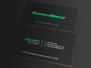 Business Card Design by chandrayaan.creative for Signs of Reilly | Design: #16695764