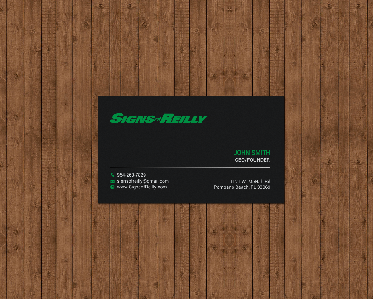 Visitenkarten-Design von chandrayaan.creative für Signs of Reilly | Design #16695819
