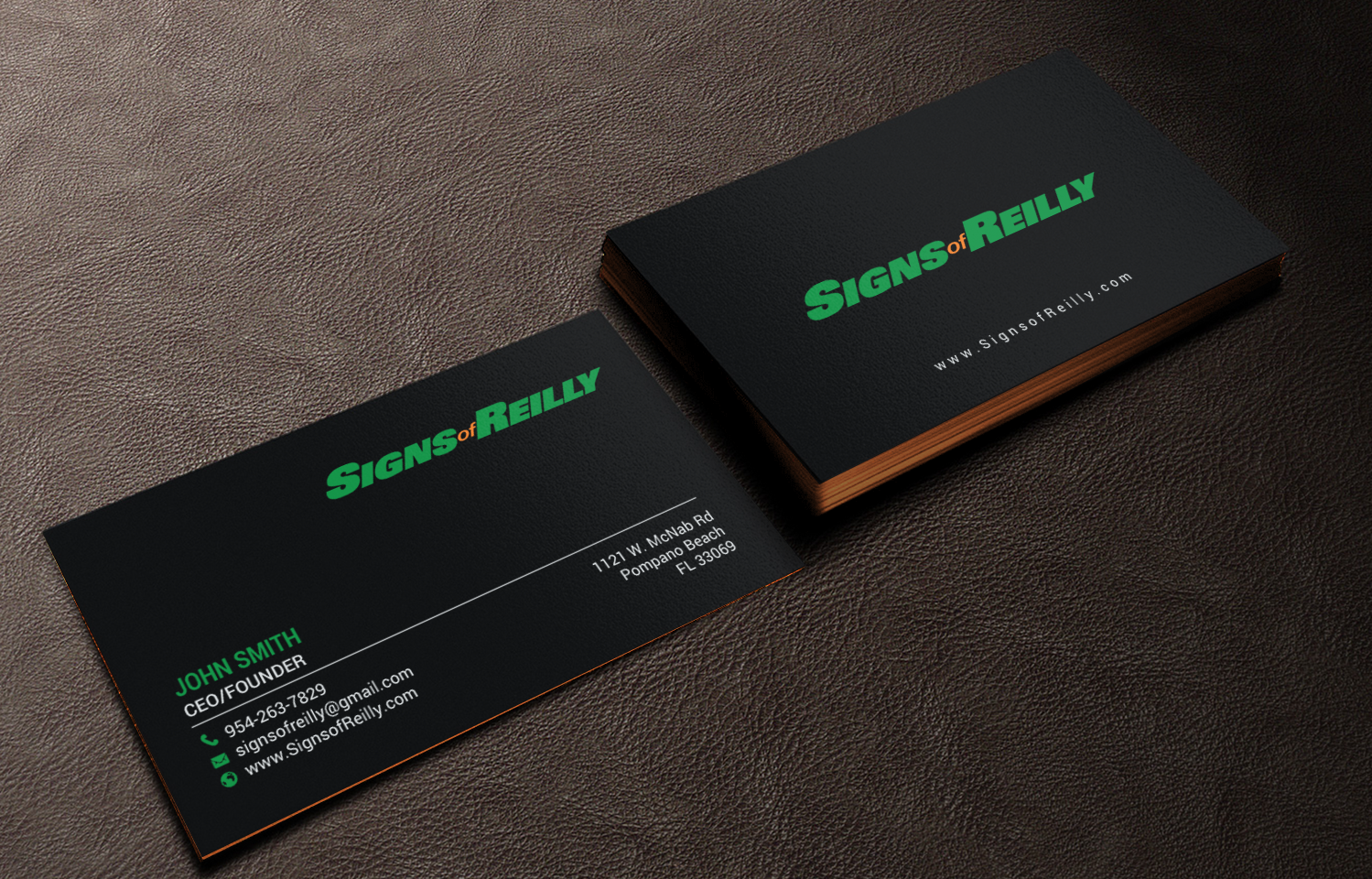 Business Card Design by chandrayaan.creative for Signs of Reilly | Design #16695821