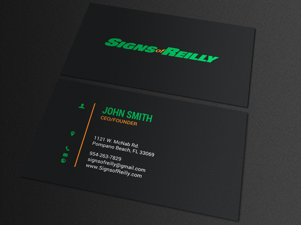 Business Card Design by chandrayaan.creative for Signs of Reilly | Design #16695822