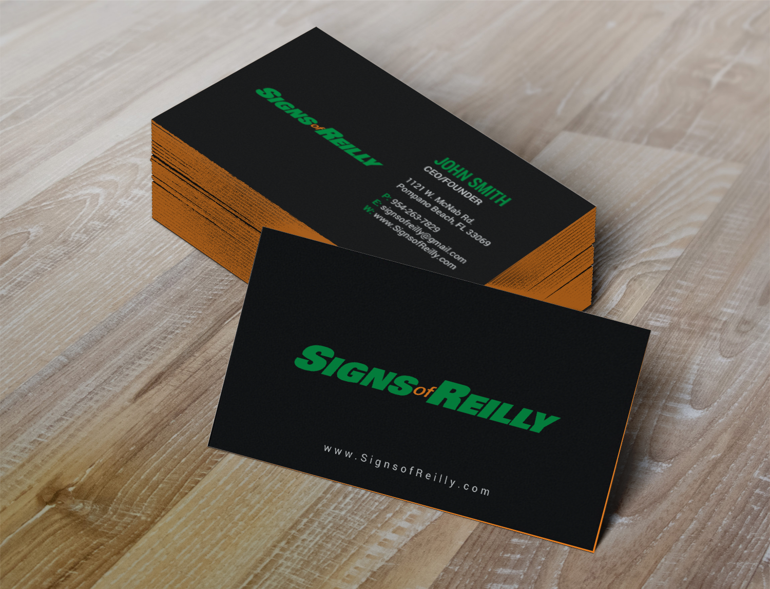 Business Card Design by chandrayaan.creative for Signs of Reilly | Design #16695824