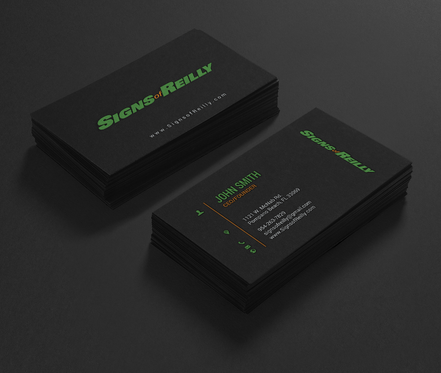 Business Card Design by chandrayaan.creative for Signs of Reilly | Design #16695825