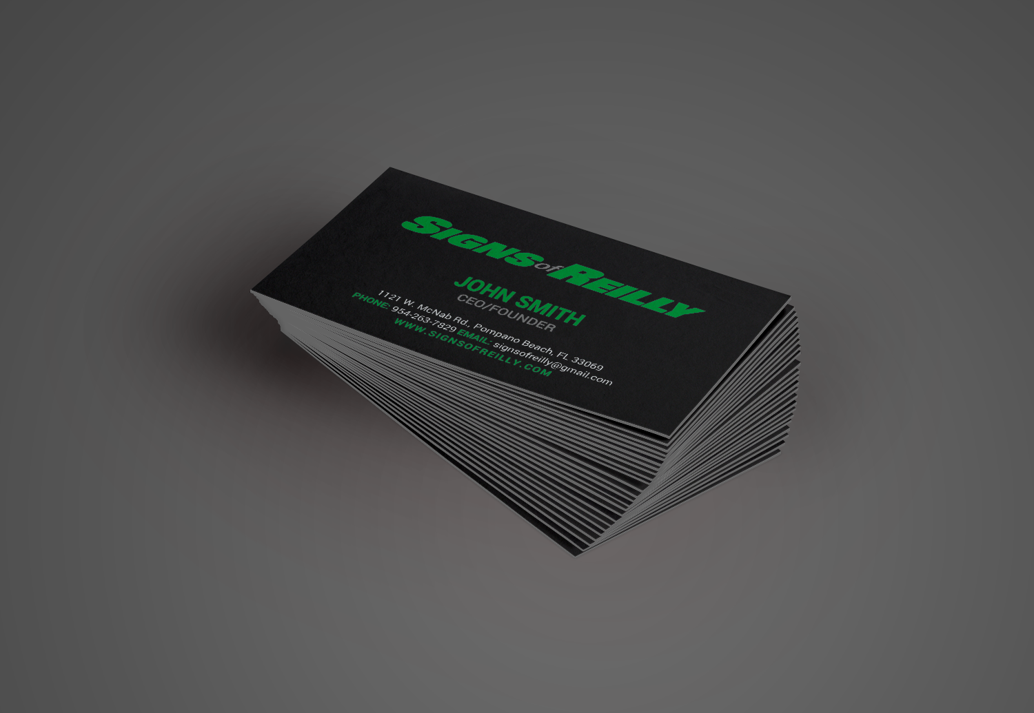 Diseño de Tarjeta de Presentación por chandrayaan.creative para Signs of Reilly | Diseño #16710254