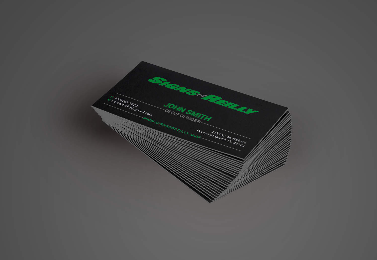 Business Card Design by chandrayaan.creative for Signs of Reilly | Design #16710256