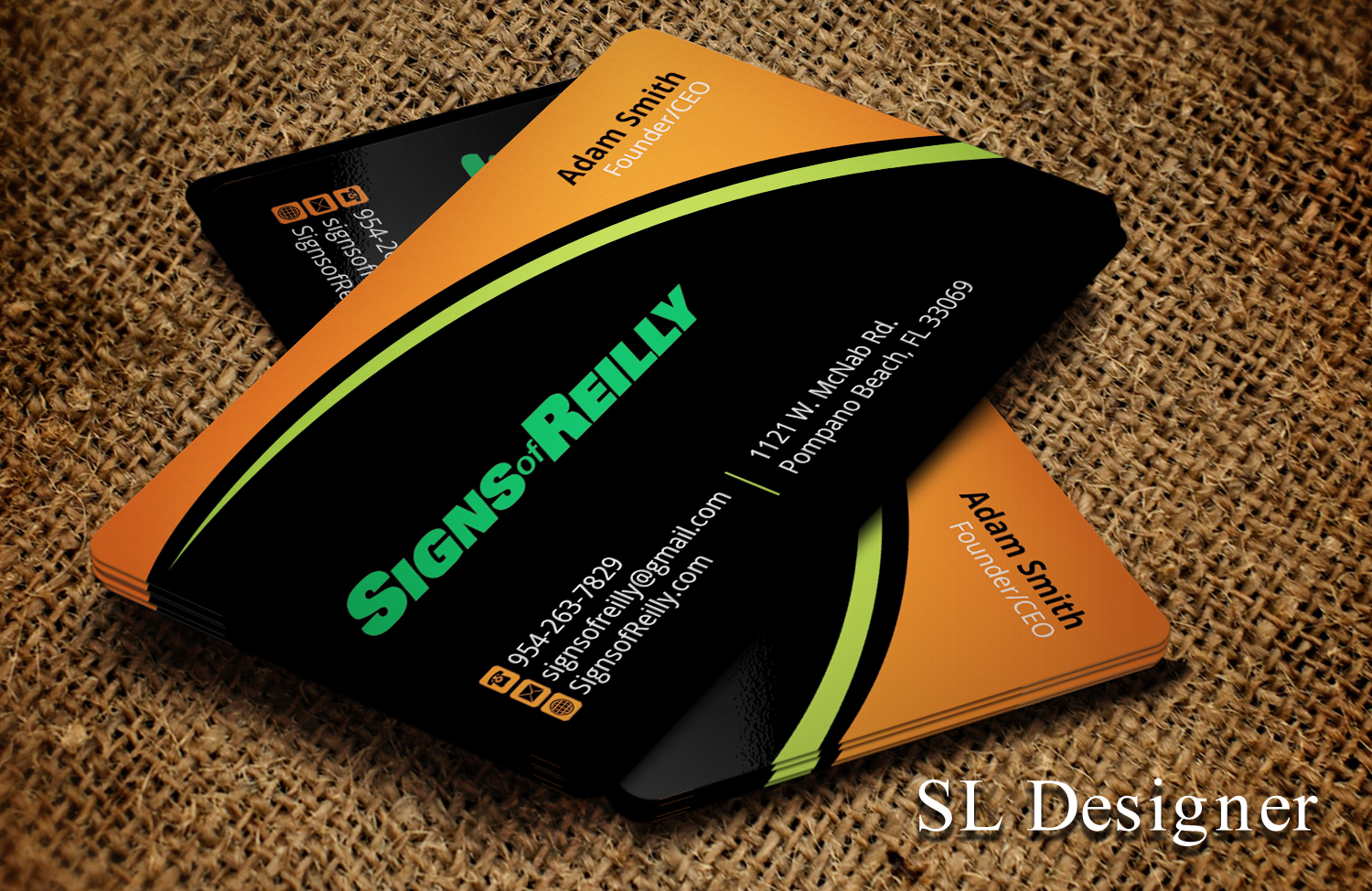 Business Card Design by SL Designer for Signs of Reilly | Design #16689659