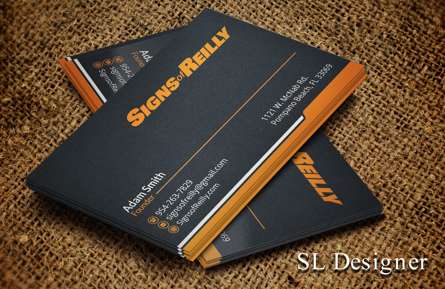 Business Card Design by SL Designer for Signs of Reilly | Design #16689667