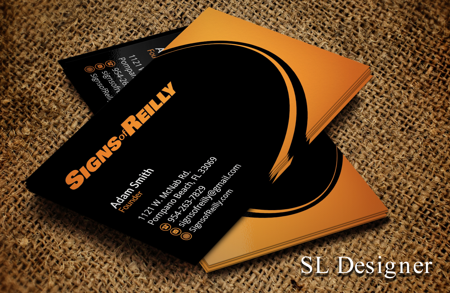 Business Card Design by SL Designer for Signs of Reilly | Design #16689668