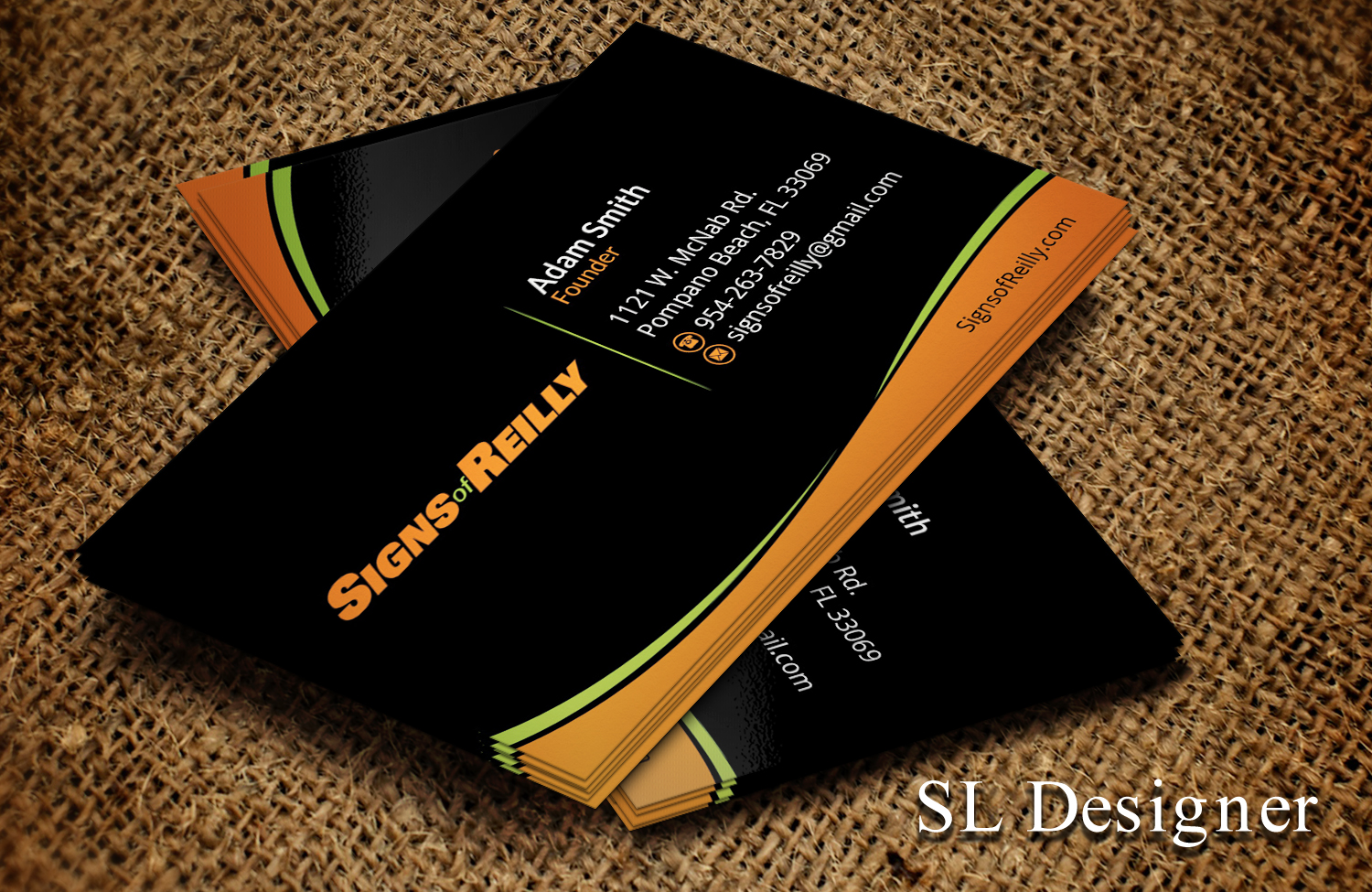 Business Card Design by SL Designer for Signs of Reilly | Design #16689675