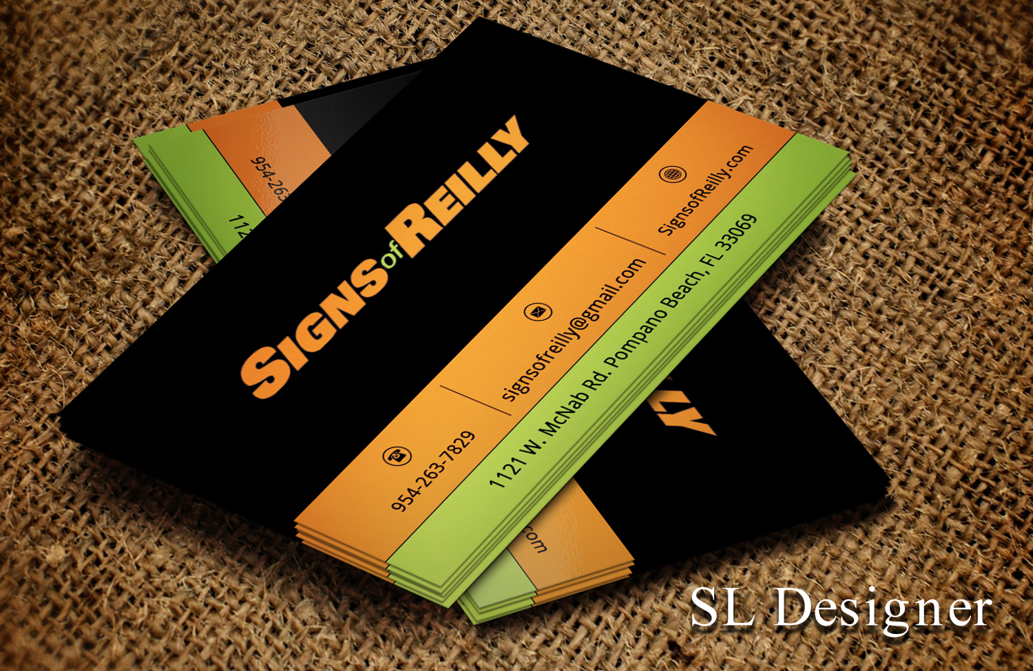 Business Card Design by SL Designer for Signs of Reilly | Design #16689676