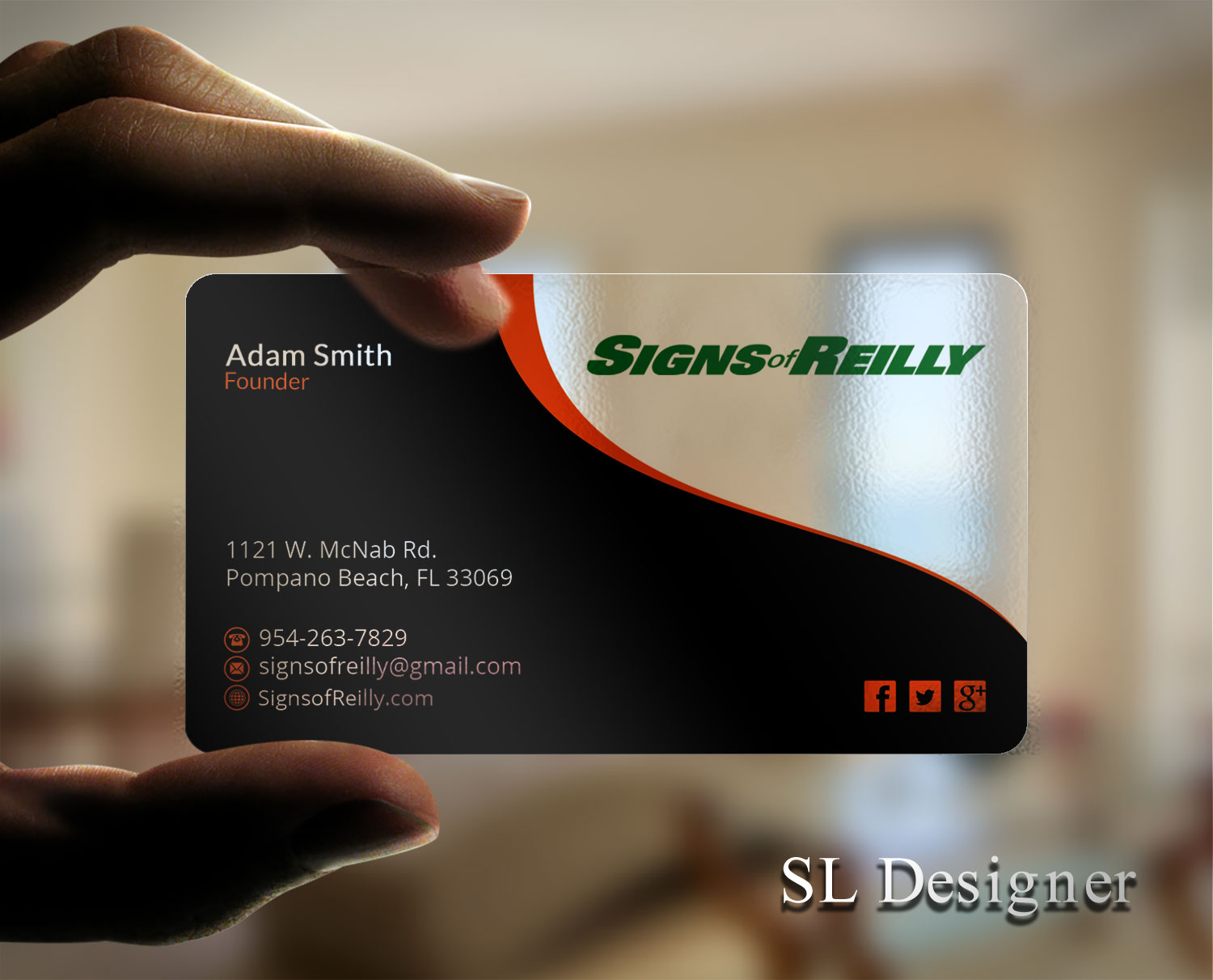 Business Card Design by SL Designer for Signs of Reilly | Design #16689682