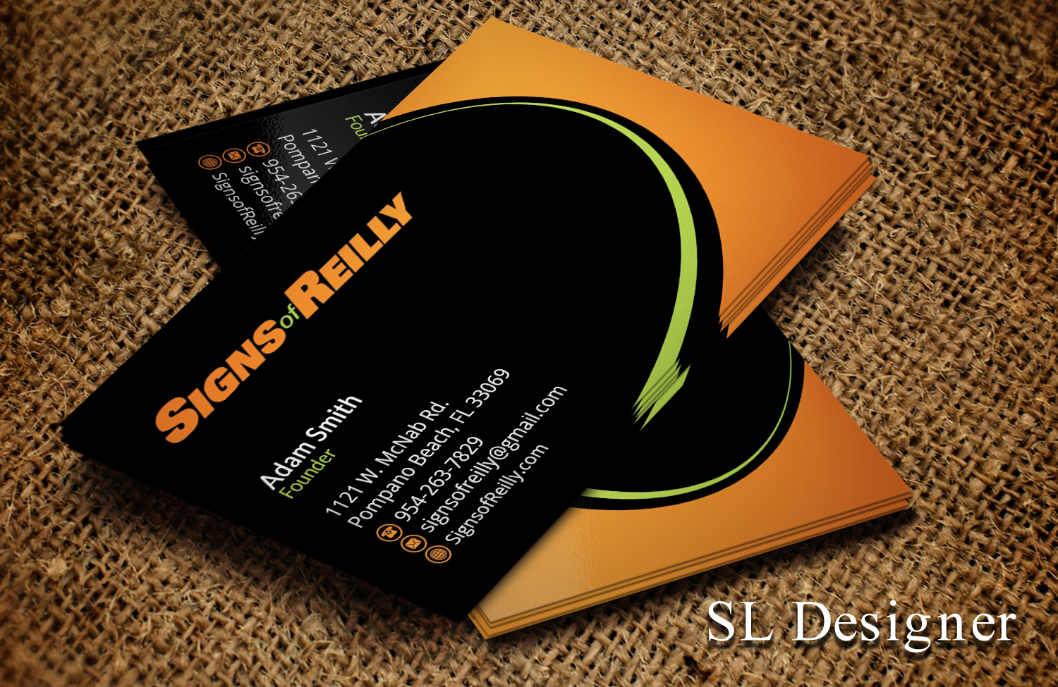 Business Card Design by SL Designer for Signs of Reilly | Design #16689707