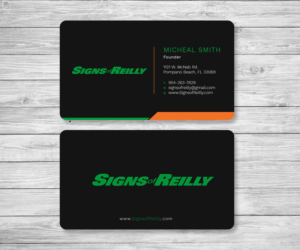 Business Card Design by Graphic Flame for Signs of Reilly | Design: #16692144