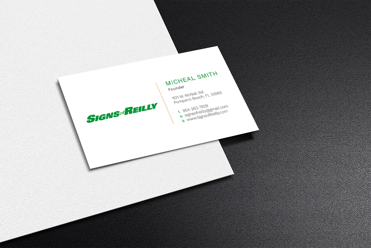 Business Card Design by Graphic Flame for Signs of Reilly | Design #16692146