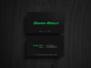 Business Card Design by Graphic Flame for Signs of Reilly | Design: #16692163
