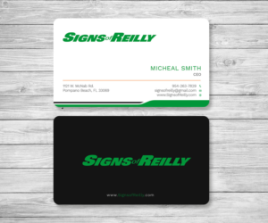 Business Card Design by Graphic Flame for Signs of Reilly | Design: #16692216