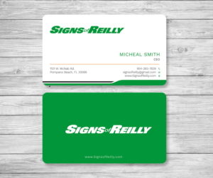 Business Card Design by Graphic Flame for Signs of Reilly | Design: #16692217