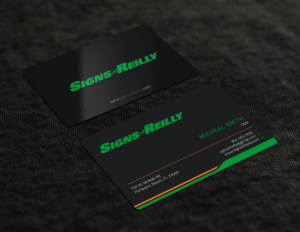 Business Card Design by Graphic Flame for Signs of Reilly | Design: #16692220