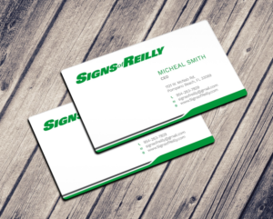 Business Card Design by Graphic Flame for Signs of Reilly | Design: #16692222