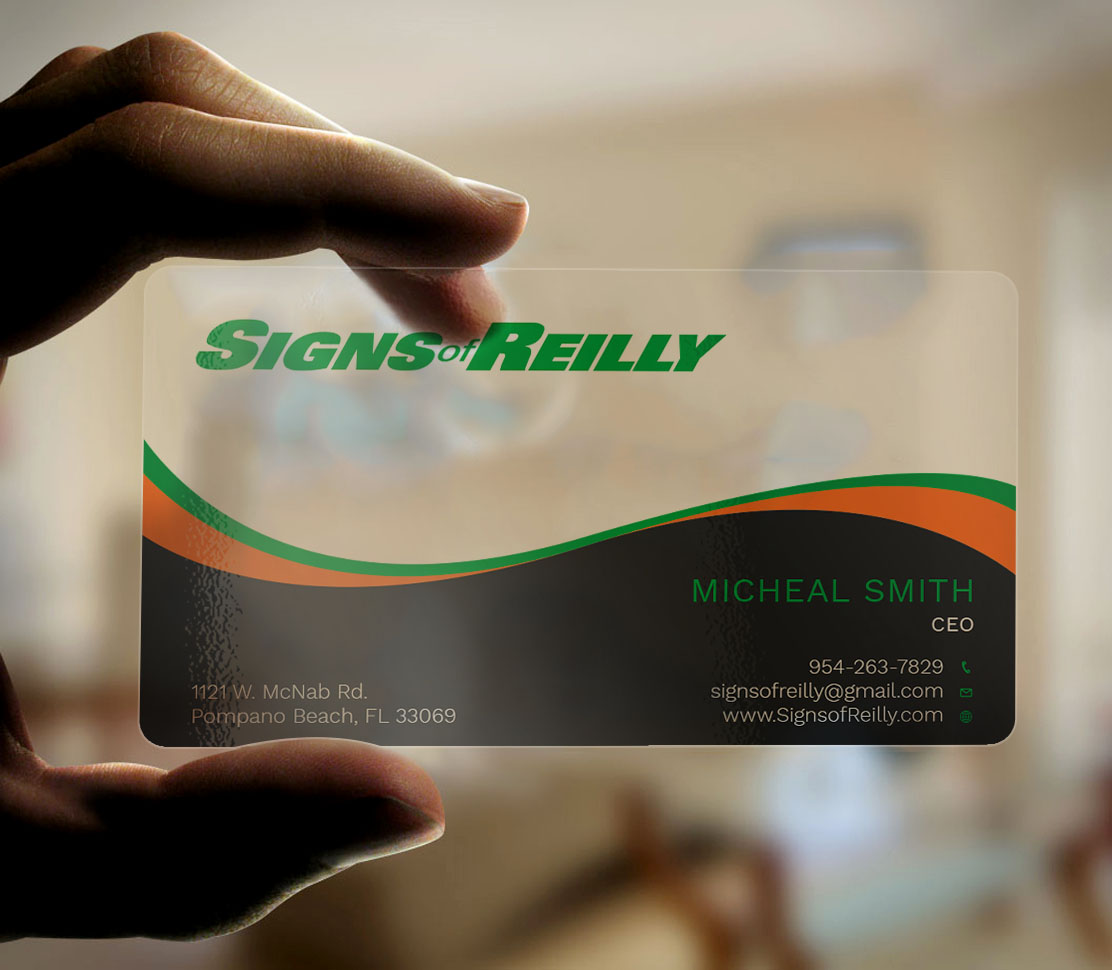 Design de Carte de Visite par Graphic Flame pour Signs of Reilly | Design #16692264