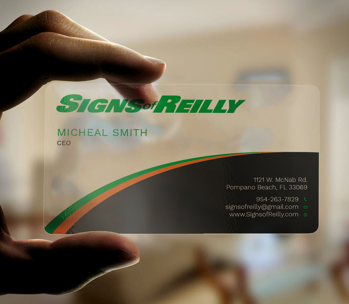 Business Card Design by Graphic Flame for Signs of Reilly | Design #16692273