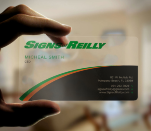 Business Card Design by Graphic Flame for Signs of Reilly | Design: #16692273