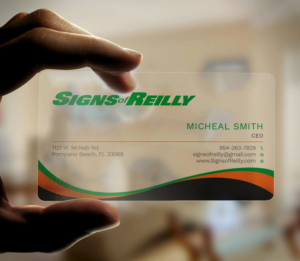 Business Card Design by Graphic Flame for Signs of Reilly | Design: #16692274