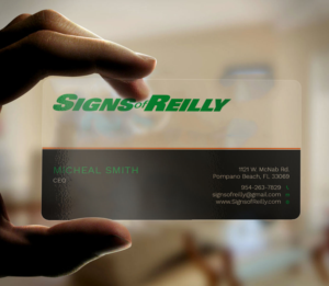 Business Card Design by Graphic Flame for Signs of Reilly | Design: #16692275