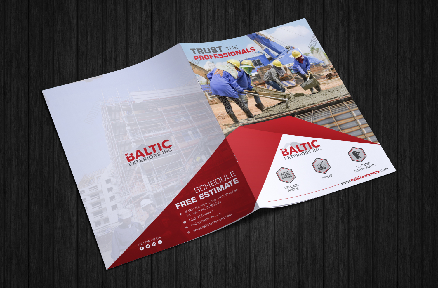 Diseño de Brochure por ecorokerz para Baltic Exteriors | Diseño #16693163