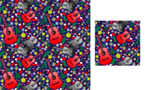 Guitar Themed Holiday Wrapping Paper Design | Diseño Gráfico por sdesigns