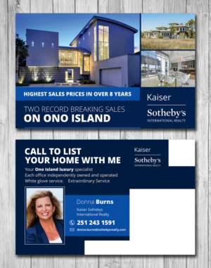 Luxury real estate agent needs oversized post card to advertise huge property sales | Postkarten-Design von ecorokerz