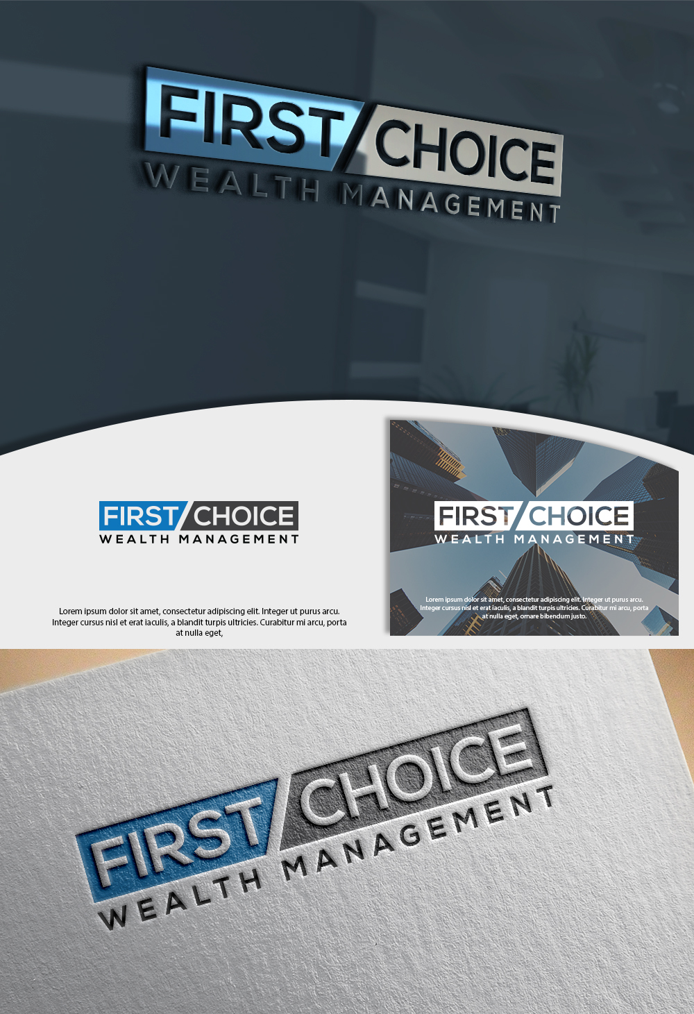 Bold, Serious, Financial Planning Logo Design for First Choice Wealth ...