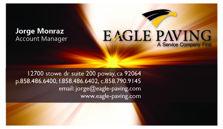 Business Card Design by Artikrafts for Eagle Paving | Design #610304