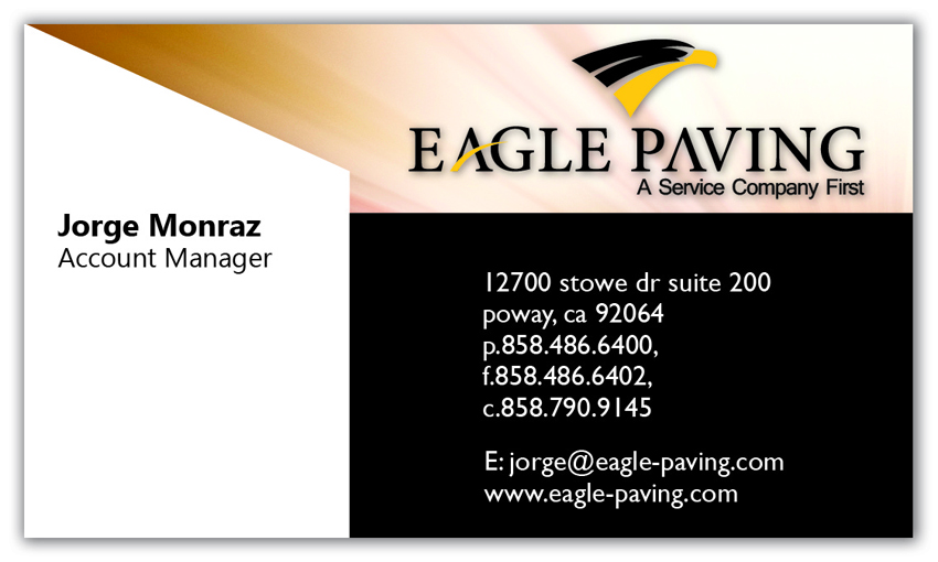 Business Card Design by Artikrafts for Eagle Paving | Design #611060